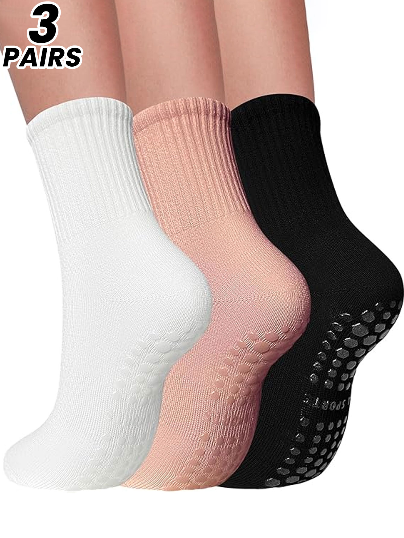 3 pairs of professional yoga s - Medias Para Pilates Y Yoga 评论和价格