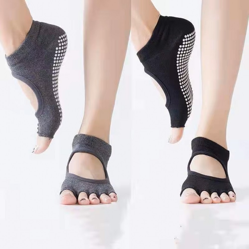 Backless Five Toe Yoga Socks O - Medias Para Pilates Y Yoga 评论和价格
